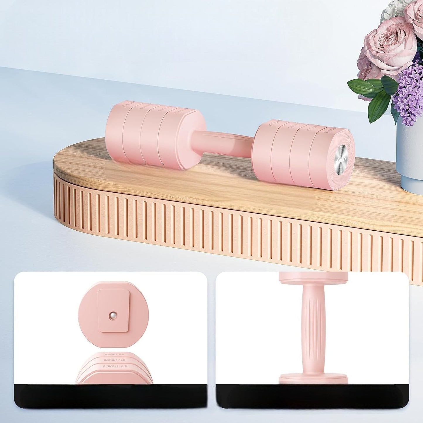 Haltères - AdjustTechDumbbells™ - Rose - Fit Adrenaline