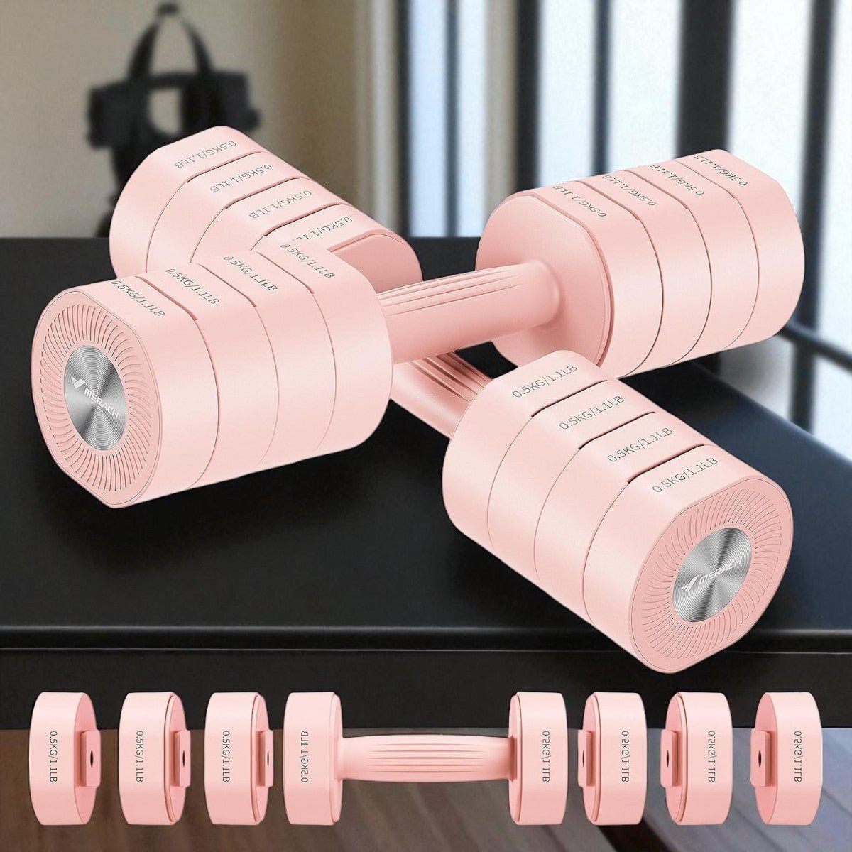 Haltères - AdjustTechDumbbells™ - Rose - Fit Adrenaline